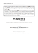 Appendix A in relation to the Proposed Change of Auditor of Mapletree Industrial Trust